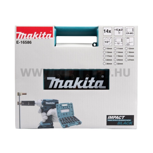 Makita dugókulcs készlet 14 részesI 1/2" ImpactBLACK Cro-Mo