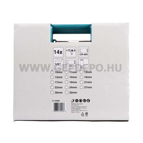 Makita dugókulcs készlet 14 részesI 1/2" ImpactBLACK Cro-Mo