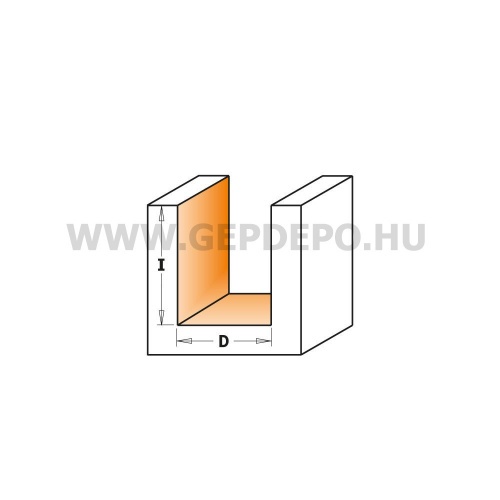 CMT keményfém kétélű horonymaró, rövid - D: 4 mm, L: 50 mm, S: 8 mm