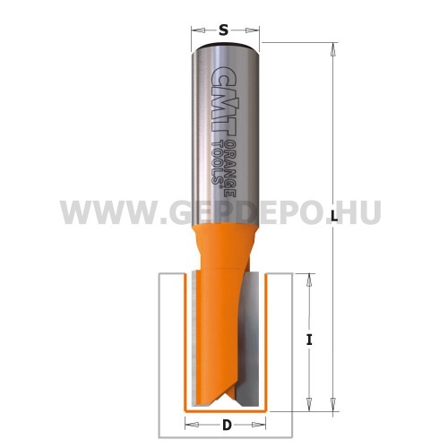 CMT keményfém kétélű horonymaró, rövid - D: 22 mm, L: 57 mm, S: 8 mm