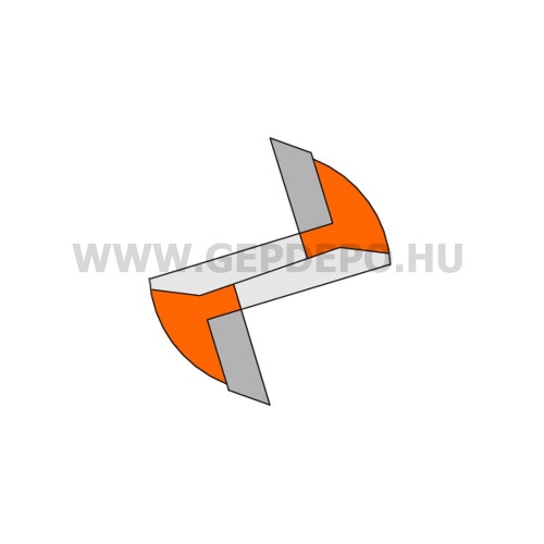 CMT keményfém kétélű horonymaró, hosszú - D: 12 mm, L: 108 mm, S: 12 mm