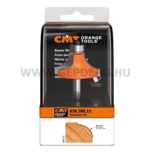 CMT szimplavállas rádiuszmaró DERLIN csapággyal R: 2 mm, D: 16,7 mm, L: 52,5 mm, S: 8 mm
