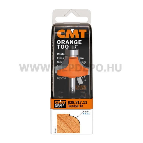 CMT szimplavállas rádiuszmaró csapággyal R: 8 mm, D: 28,6 mm, L: 54 mm, S: 8 mm