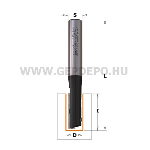 CMT cserelapkás egyenes maró D: 12 mm, L: 103 mm, S: 12 mm