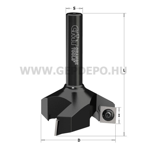 CMT cserélhető pengés felsőmaró Z3 D: 60 mm, L: 80 mm, S: 12 mm