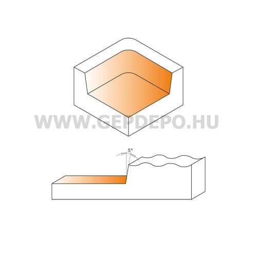 CMT cserélhető pengés felsőmaró Z3 D: 60 mm, L: 80 mm, S: 12 mm