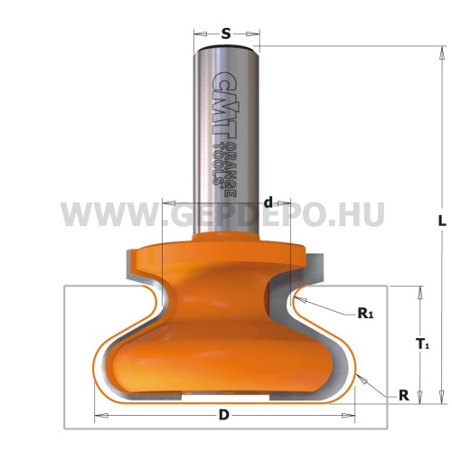 CMT ujjmaró kés S:8mm D:19,05X19,05mm Z:2mm