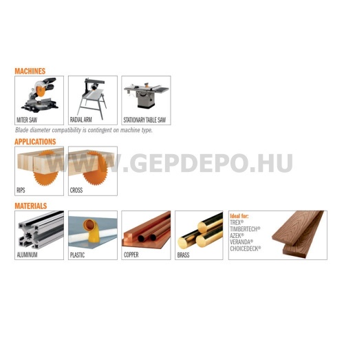 CMT ITK Plus kompozit, színesfém és bútorlap vágó körfűrészlap 160mm f:20 Z48