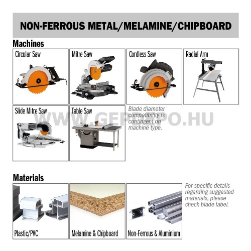 CMT ITK Plus kompozit, színesfém és bútorlap vágó körfűrészlap 216mm f:30 Z64