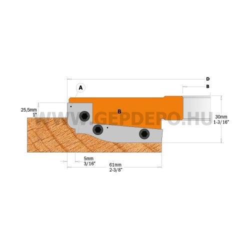 CMT betétmaró fej 183x30 mm