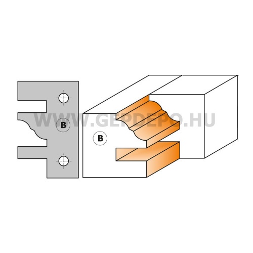 CMT kontraprofilos bútorajtó gyártó szerszám 120x30 mm