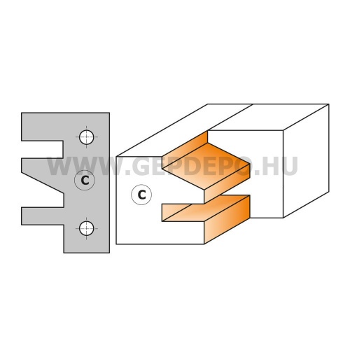 CMT kontraprofilos bútorajtó gyártó szerszám 120x30 mm