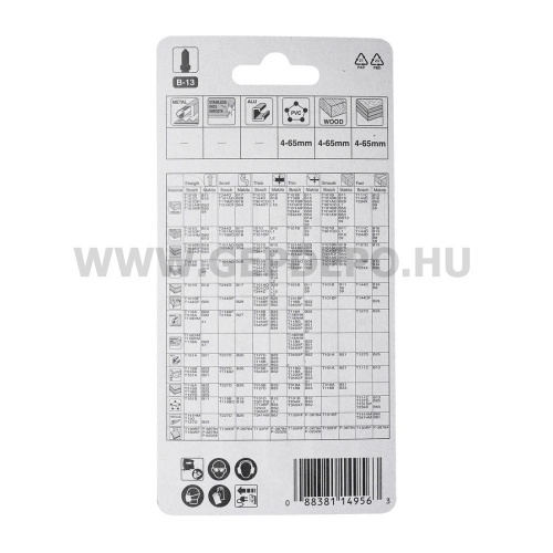 Makita HCS B-13 szúrófűrészlap FA, általános, TPI:8, 105 mm - 5 db (T111C)