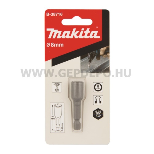 Makita 1/4" SW8x50 mm mágneses dugókulcs