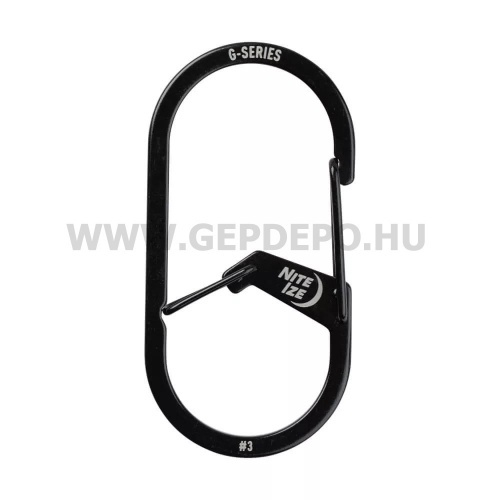 Nite Ize G-Series dupla kamrás karabiner #3, fekete
