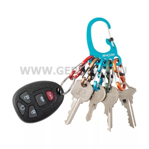 Nite Ize Bigfoot Locker Keyrack kulcstartó karabiner, alumínium/színes