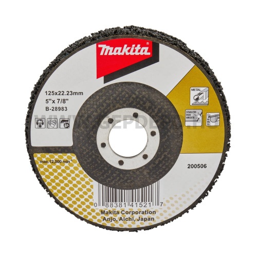 Makita négertárcsa fekete üvegszálas 125 mm