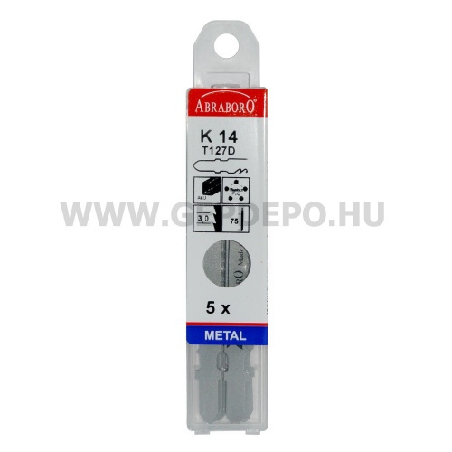 Abraboro MG 118B szúrófűrészlap FÉM, ALU, SZÍNESFÉM, vastag anyagokhoz, TPI:2, 55 mm - 5 db