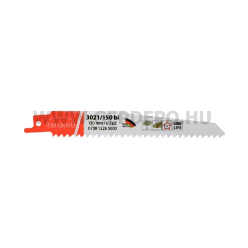 Abraboro 1/2" BiM orrfűrészlap FA, MŰANYAG, long life, TPI:6, 130 mm - 5 db
