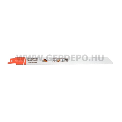 Abraboro 1/2" BiM orrfűrészlap FÉM, INOX, SZÍNESFÉM, TPI:10, 280 mm - 5 db