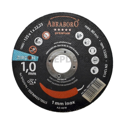 Abraboro Chili INOX ZIRCON prémium fémvágó korong f:22,3 125x1 mm