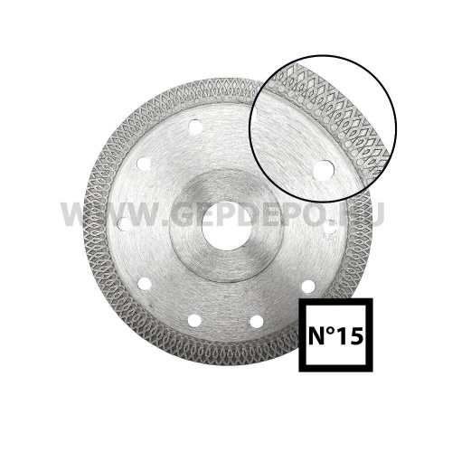 Abraboro csempevágó gyémánttárcsa No.15 f:22,23, 125 mm