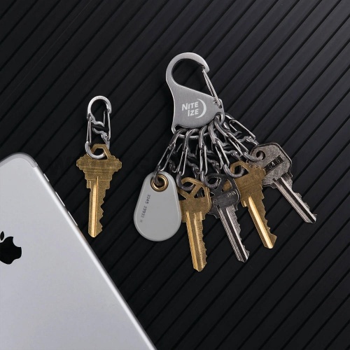 Nite Ize KeyRack Locker acél kulcstartó - 6 db S Biner karabinerrel