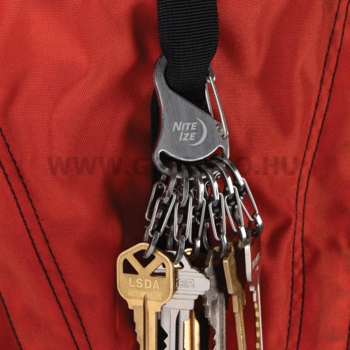 Nite Ize KeyRack Locker acél kulcstartó - 6 db S Biner karabinerrel