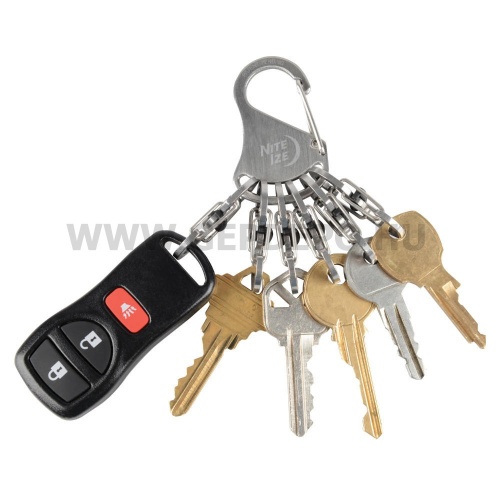 Nite Ize KeyRack Locker acél kulcstartó - 6 db S Biner karabinerrel
