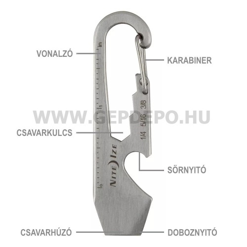 Nite Ize DoohicKey kulcsméretű miniszerszám, fekete