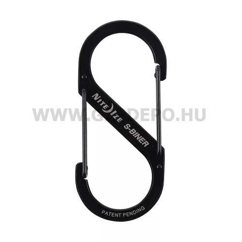 Nite Ize S-Biner acél dupla karabiner, #4, fekete