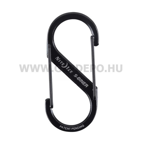 Nite Ize S-Biner acél dupla karabiner, #2, fekete