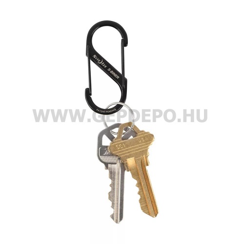 Nite Ize S-Biner acél dupla karabiner, #2, fekete