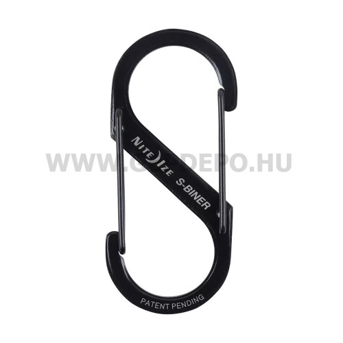 Nite Ize S-Biner acél dupla karabiner, #3, fekete