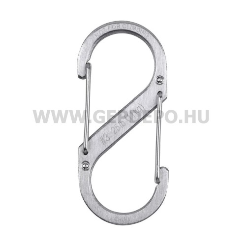 Nite Ize S-Biner acél dupla karabiner, #3, acél