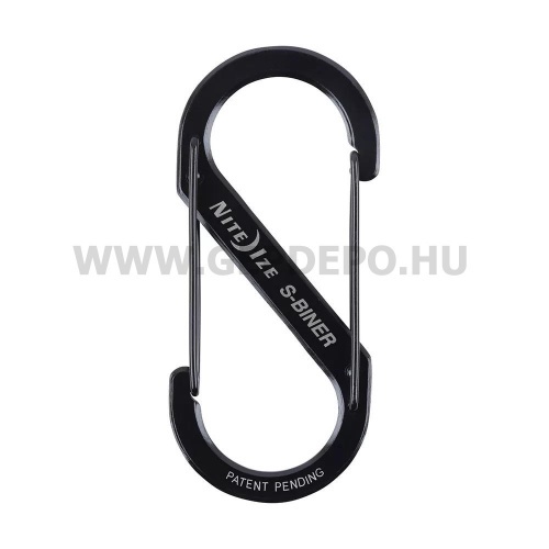 Nite Ize S-Biner acél dupla karabiner, #5, fekete