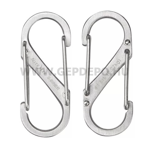 Nite Ize S-Biner acél dupla karabiner, #1, acél - 2 db