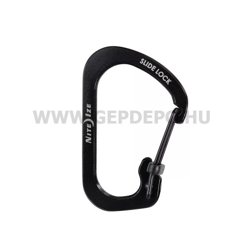 Nite Ize Slidelock rozsdamentes acél karabiner, #3, fekete