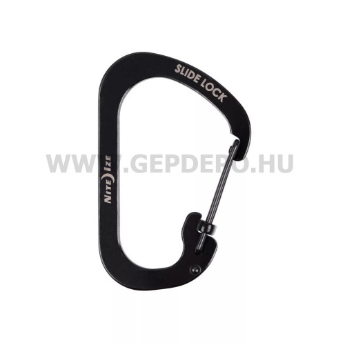 Nite Ize Slidelock rozsdamentes acél karabiner, #4, fekete