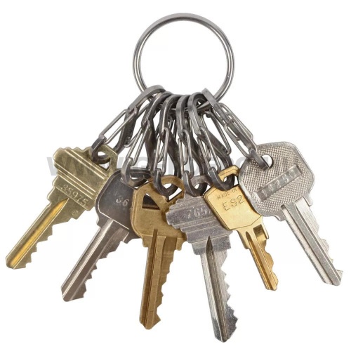 Nite Ize KeyRing acél kulcskarika - 6 db S Biner karabinerrel