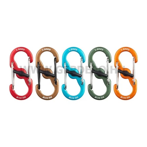 Nite Ize S-Biner MicroLock alumínium karabiner csomag - 5 db, vegyes színű