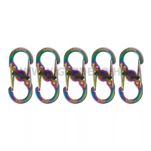 Nite Ize S-Biner MicroLock acél karabiner csomag - 5 db, szivárvány