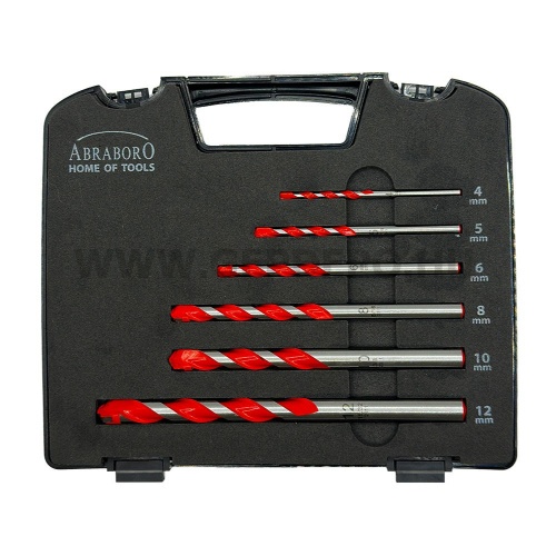 Abraboro MULTI univerzális fúró készlet - 6 részes, kofferben