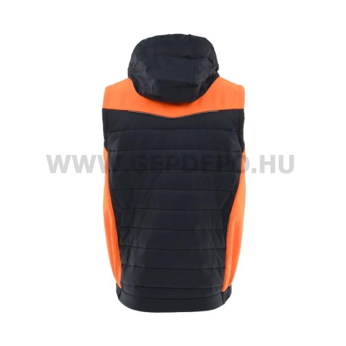 Sara Comfort Plus bélelt mellény, szürke/láthatósági narancssárga - XL