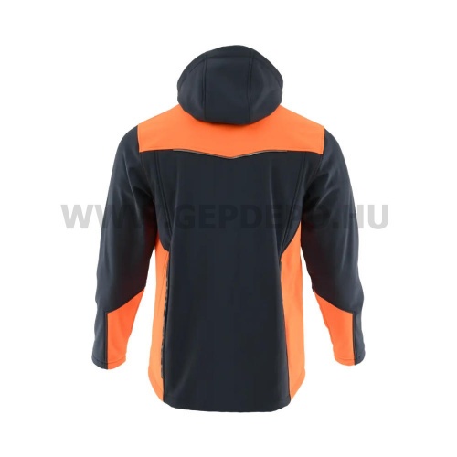 Sara Comfort Plus softshell kabát, szürke/láthatósági narancssárga - M