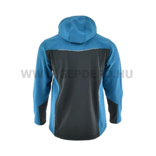 Sara Comfort Plus softshell kabát, fekete/petrol kék - L