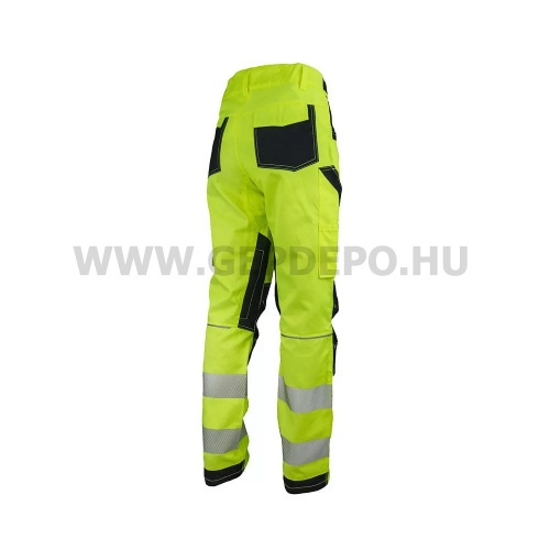 Urgent 713 fényvisszaverő nadrág, láthatósági sárga/fekete - M/48