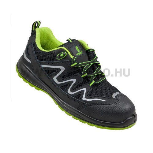 Urgent Lime 224 S1 félcipő, fekete/zöld - 46