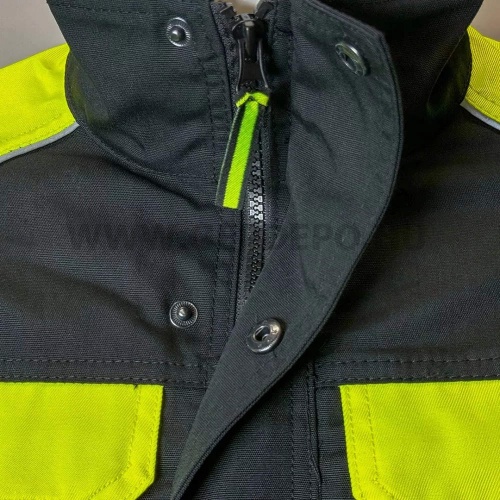 Urgent Y kabát, fekete/láthatósági sárga - M/50