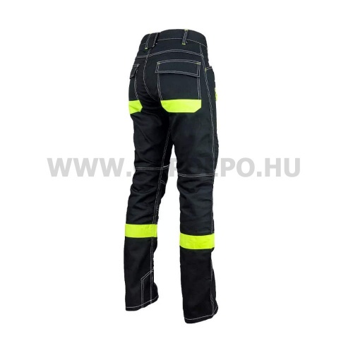 Urgent 717 nadrág, fekete/láthatósági sárga - M/48